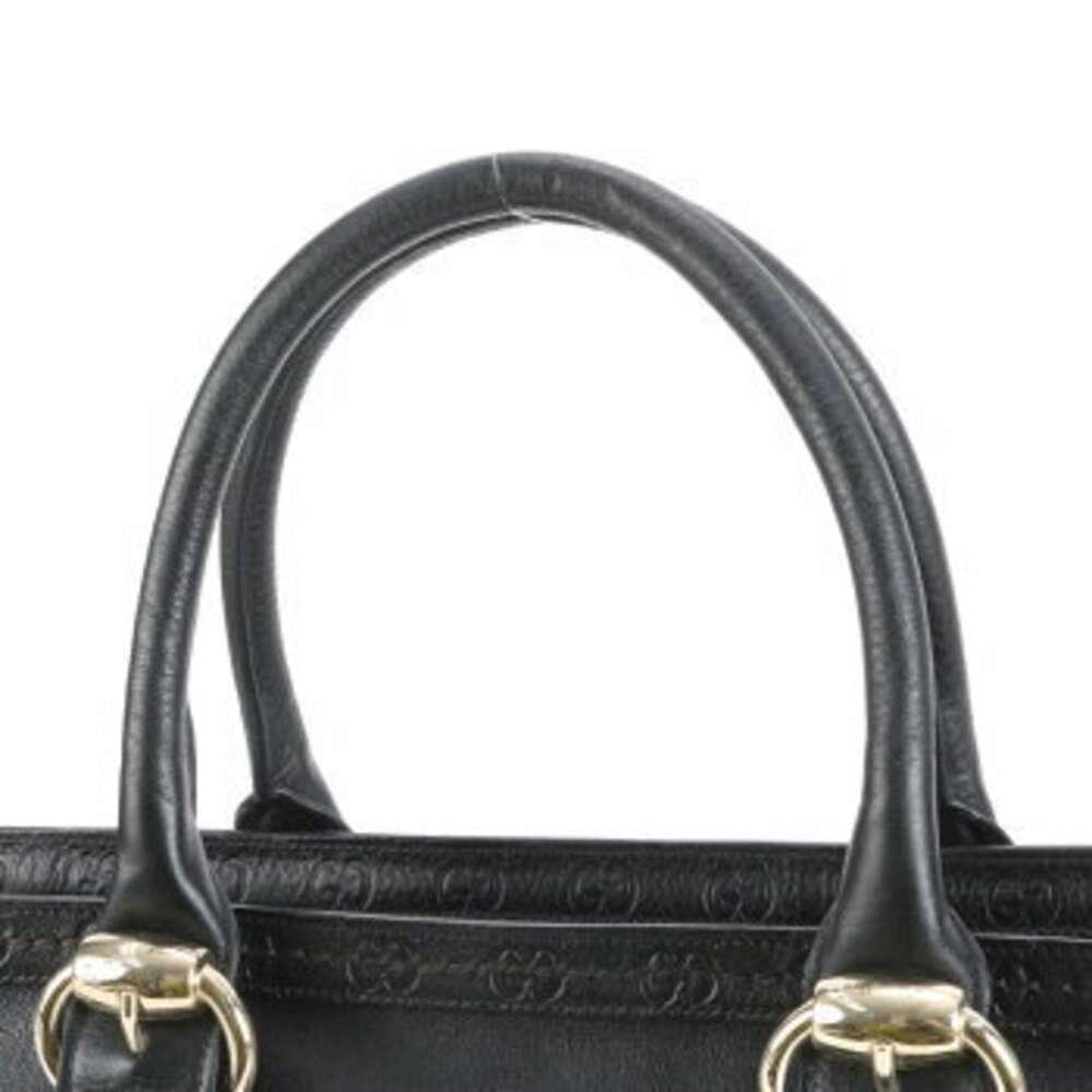 Gucci tote shoulder ssima MEM leather bag black business
